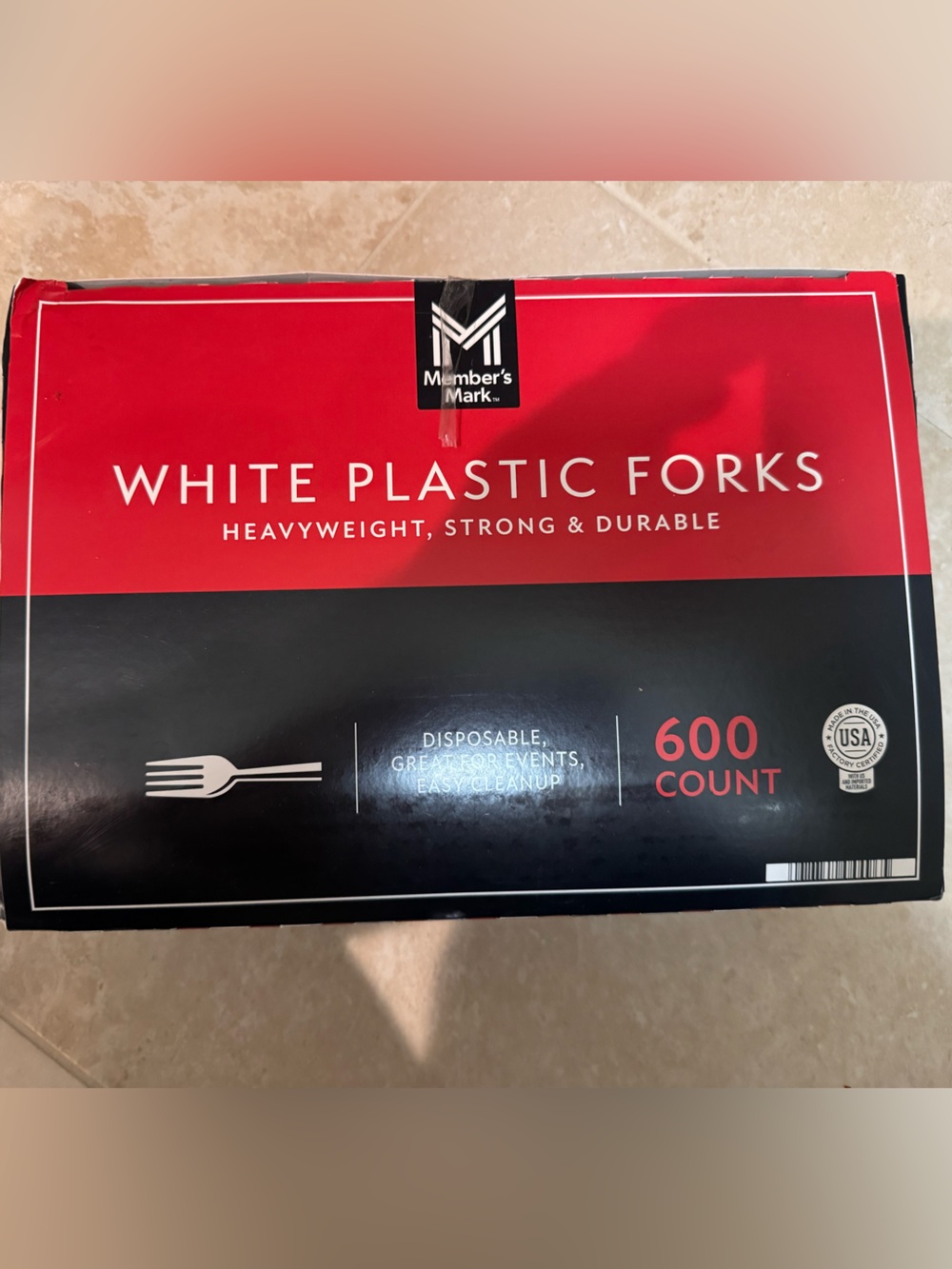 Member's Mark White Plastic Forks - 600 Count, Heavyweight Disposable Flatware